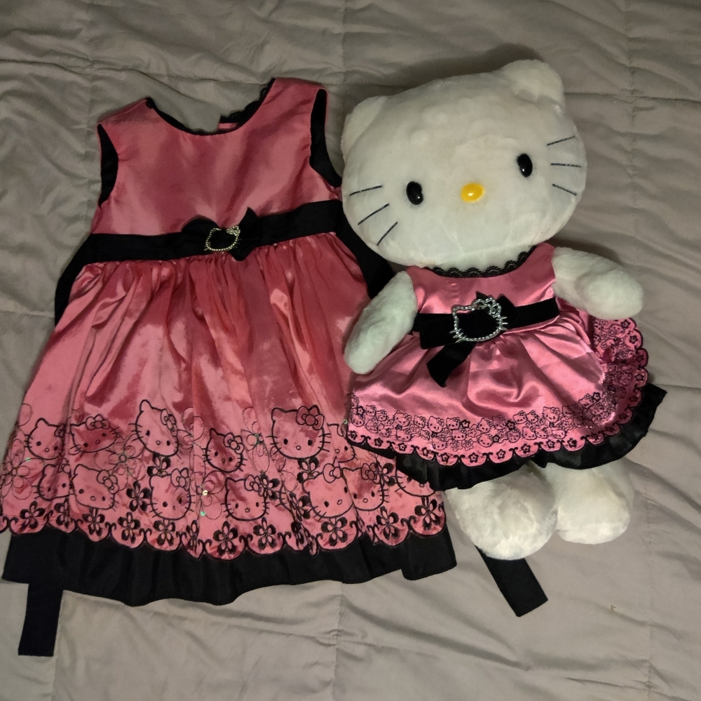 3T Hello Kitty Sanrio dress and Hello Kitty match